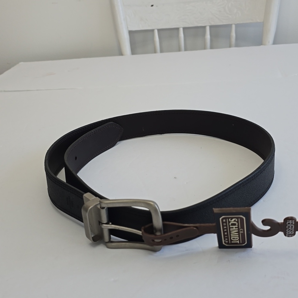 C.E. Schmidt Workwear Men's Reversible Brown Black Leather Belt Size 36